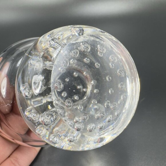 Carl Erickson Set2 Clear Controlled Bubble Glasses Stemware BarWare Goblets Cups - Picture 7 of 11